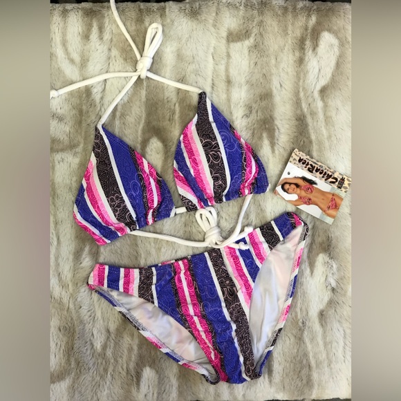 Chica Rica striped bikini size small - Picture 1 of 4